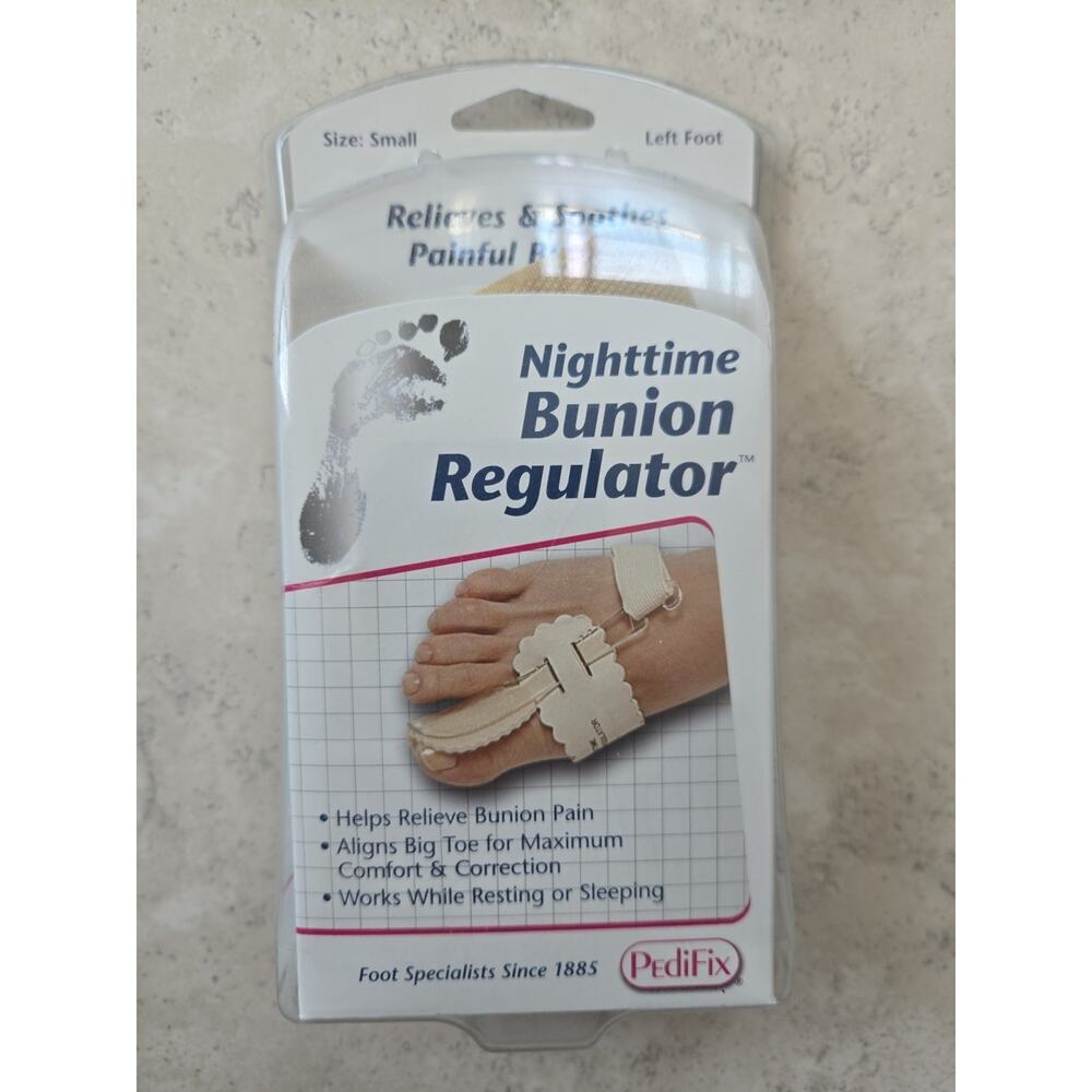 New Pedifix Nighttime Bunion Regulator Left Foot Size Small